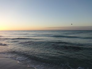 A beautiful morning, beach sunrise, morning ritual